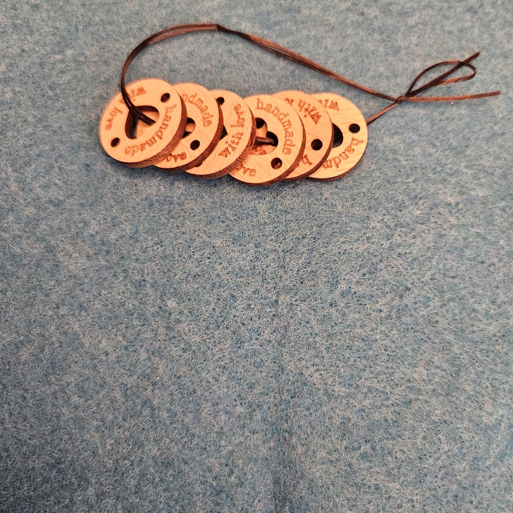 Wooden Handmade Tags with Brown String